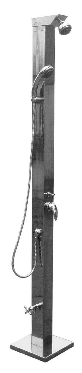 Douche de Piscine en chrome ZAHRA avec rince pieds 220cm