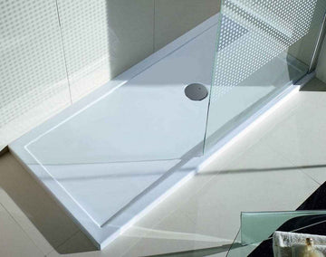 Receveur de douche plat NOVELLINI OLYMPIC PLUS 140x70 cm avec bonde H 4,5cm