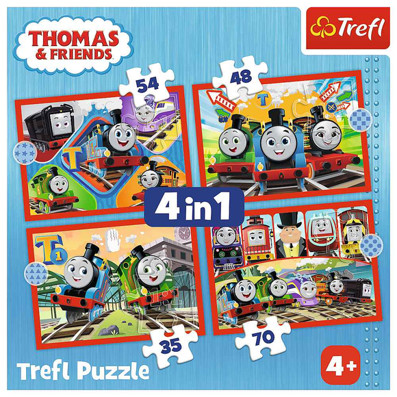 TREFL THOMAS & FRIENDS Puzzle 4 en 1 Thomas