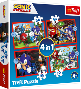 Ensemble de puzzle trefl sonic 4 en 1