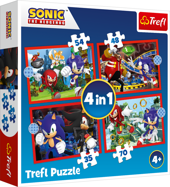 Ensemble de puzzle trefl sonic 4 en 1