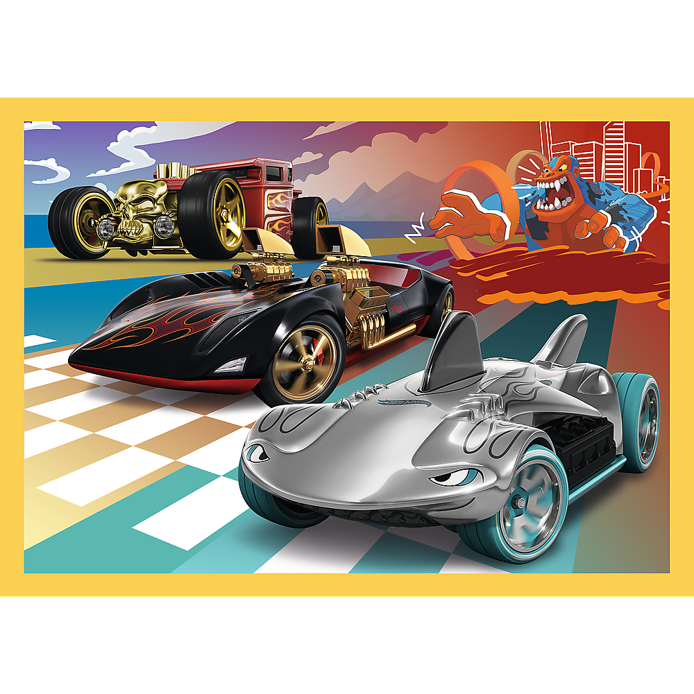 Ensemble de puzzle 4 en 1 TREFL HOT WHEELS