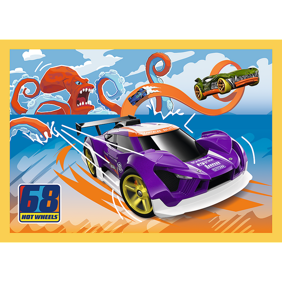 Ensemble de puzzle 4 en 1 TREFL HOT WHEELS