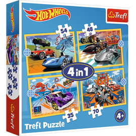 Ensemble de puzzle 4 en 1 TREFL HOT WHEELS