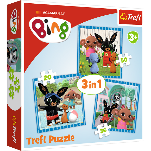 TREFL BING Puzzle 3 in 1 set