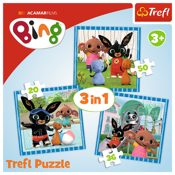TREFL BING Puzzle 3 in 1 set