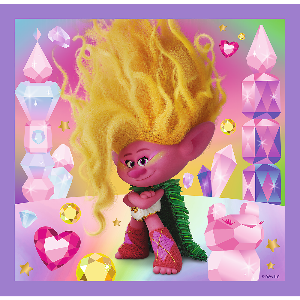 TREFL TROLLS Puzzle 3 en 1 set Trolls 3
