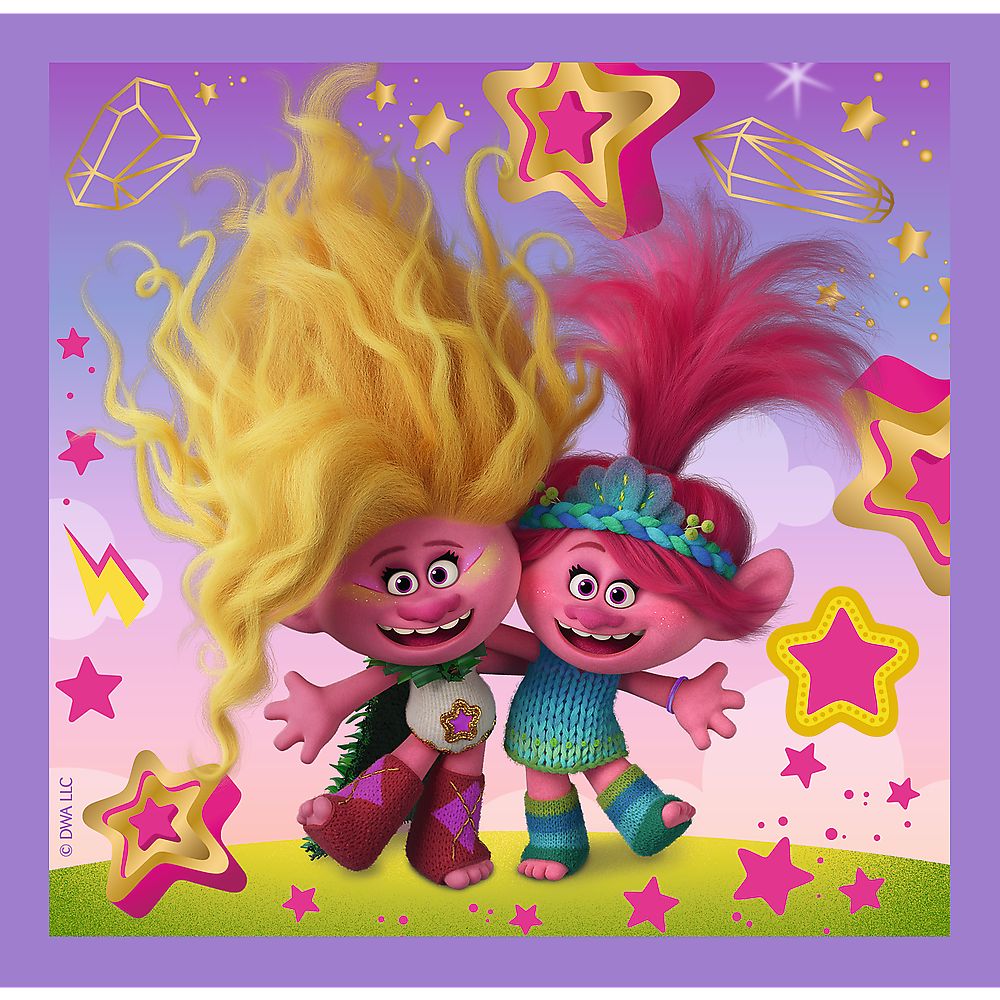 TREFL TROLLS Puzzle 3 en 1 set Trolls 3