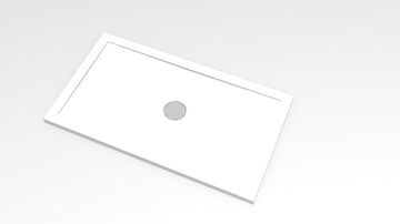 Receveur de douche plat NOVELLINI OLYMPIC PLUS noir 160x75 cm H 4,5cm