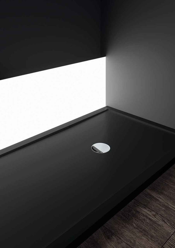 Receveur de douche plat NOVELLINI OLYMPIC PLUS noir 180x80 cm H 4,5cm