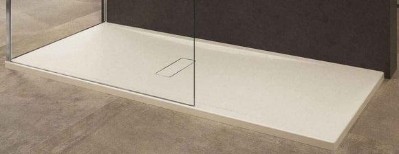 Receveur de douche beige ultraplat recoupable NOVELLINI CUSTOM 120x90 cm H 3,5 cm