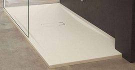 Receveur de douche beige ultraplat recoupable NOVELLINI CUSTOM 120x90 cm H 3,5 cm