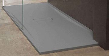 Receveur de douche ultraplat recoupable NOVELLINI CUSTOM gris 160x80 cm H 3,5 cm