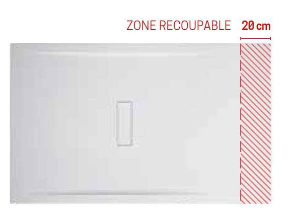 Receveur de douche ultraplat recoupable NOVELLINI CUSTOM gris 160x90 cm H 3,5 cm