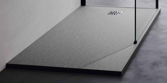 Receveur de douche recoupable NOVELLINI NOVOMATT gris 180x80 cm