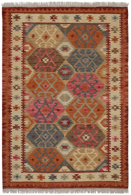 Tapis kilim orient tissé main en laine BAKAN