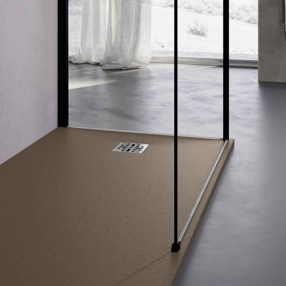 Receveur de douche recoupable NOVELLINI NOVOMATT cappuccino 160x80 cm