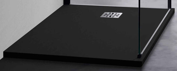 Receveur de douche recoupable NOVELLINI NOVOMATT noir 80x80 cm