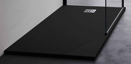 Receveur de douche recoupable NOVELLINI NOVOMATT noir 100x80 cm