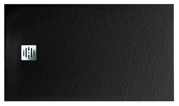 Receveur de douche recoupable NOVELLINI NOVOMATT noir 100x80 cm