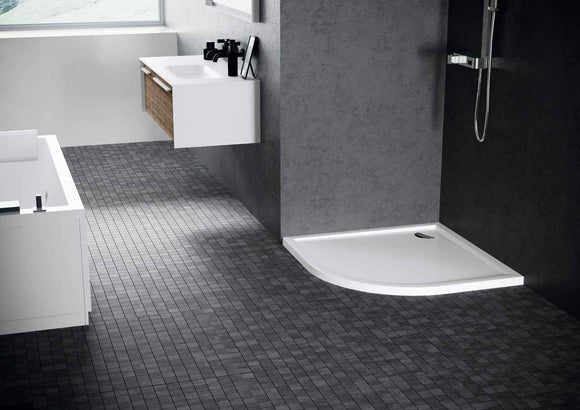 Receveur de douche ¼ de cercle NOVELLINI VICTORY blanc 100x100 cm H 4,5cm