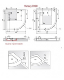 Receveur de douche ¼ de cercle NOVELLINI VICTORY gris 100x100 cm H 4,5cm-2