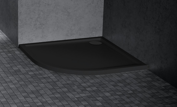 Receveur de douche ¼ de cercle NOVELLINI VICTORY noir 80x80 cm H 4,5cm