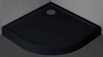 Receveur de douche ¼ de cercle NOVELLINI VICTORY noir 80x80 cm H 11,5cm