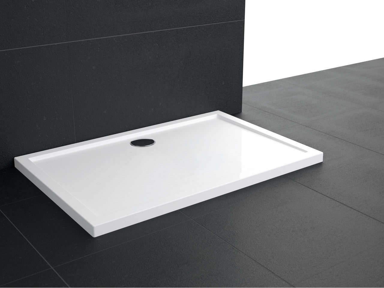 Receveur de douche NOVELLINI OLYMPIC blanc 90x75 cm avec bonde H 4,5cm