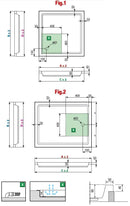 Receveur de douche NOVELLINI OLYMPIC blanc 120x90 cm avec bonde H 4,5cm-2