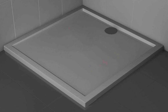 Receveur de douche carré NOVELLINI OLYMPIC gris 80x80 cm avec bonde H 4,5cm