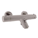 Mitigeur baignoire mural thermostatique en laiton gris métal poli