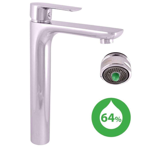 Mitigeur lavabo haut économique VLTAVA en laiton chromé 31,5 cm