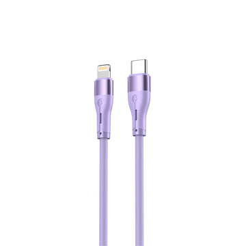Câble tellur silicone type-c vers lightning pd30w 1 m violet