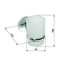 Porte brosses à dents mural ALFA en zinc 10x11x7 cm