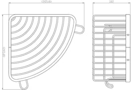 Porte-savon triangle d'angle COLORADO en laiton doré 20,5x20,5 cm