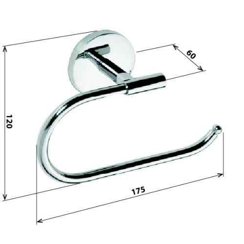 Dérouleur papier toilette ALFA en zinc 6cm x 12cm x17,5cm