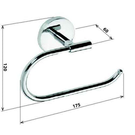 Dérouleur papier toilette ALFA en zinc 6cm x 12cm x17,5cm