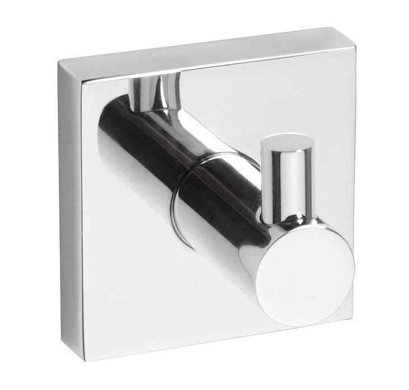 Patère simple mural BETA en laiton chromé 5,5 cm x 5,5 cm x 5 cm