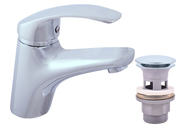 Mitigeur lavabo MISSISSIPI en laiton chromé avec pop-up