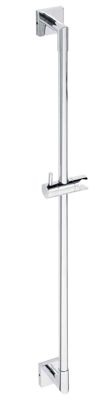 Rail de douche BETA en chrome avec porte pommeau 90cmx 9cm x 11cm