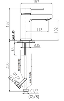 Mitigeur lavabo ZAMBEZE en laiton chromé sans siphon-3