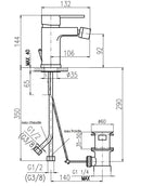 Mitigeur bidet ZAMBEZE en laiton chromé avec siphon-2