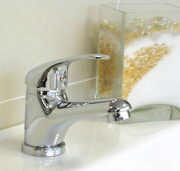 Mitigeur lavabo SAZAVA en laiton chromé avec siphon