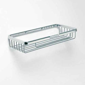 Porte-savon rectangulaire CYTRO en acier brossé 23x12x3 cm