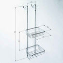 Porte objet de douche à accrocher CYTRO en laiton chromé 17x14x70 cm