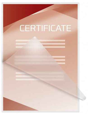 Pochettes de plastification GBC A4, 75 mic, transparentes, paquet (100 pièces)