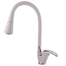 Mitigeur évier flexible à mémoire de forme SAZAVA en laiton chromé blanc-4