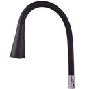 Mitigeur évier mural flexible à mémoire de forme SAZAVA en laiton chromé noir-2