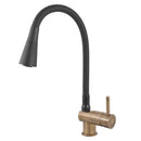 Mitigeur évier flexible à mémoire de forme SEINA en laiton bronze noir-1